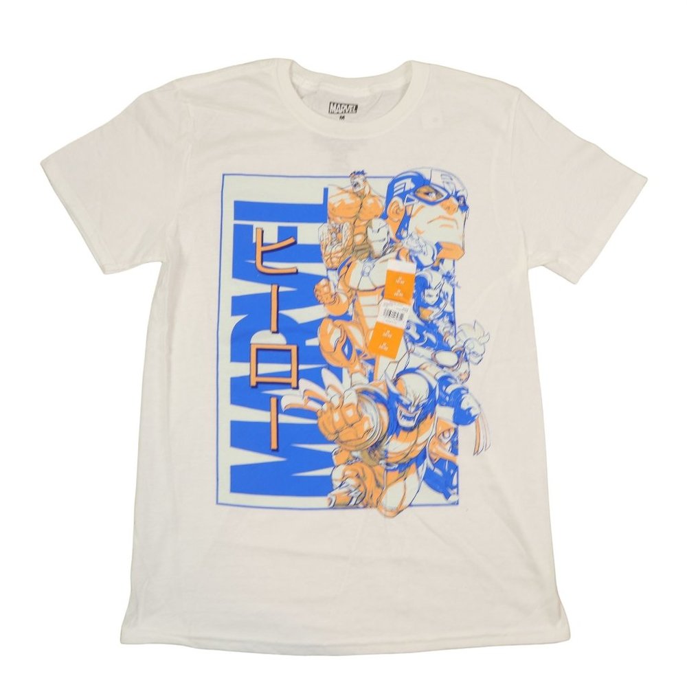 Marvel t-shirt / short sleeve / white color with front avengers graphic